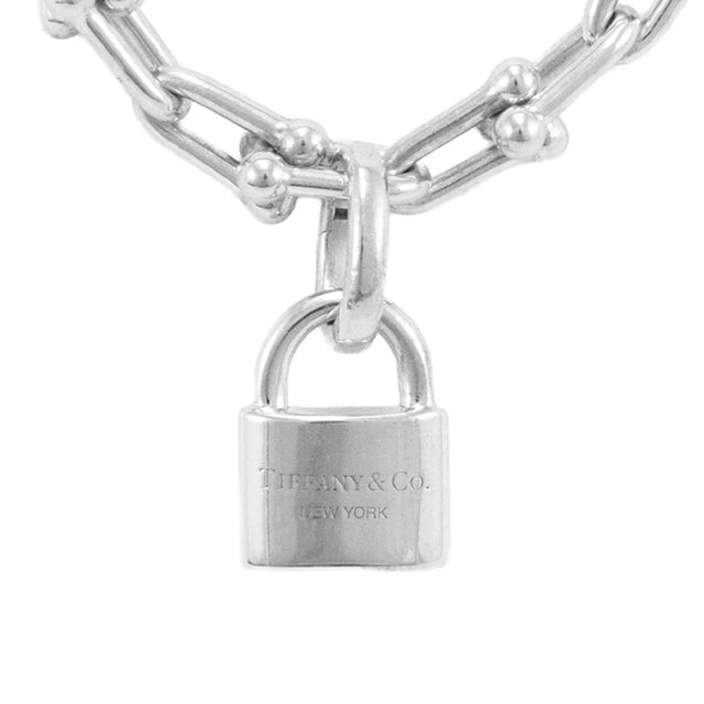 Modern Tiffany & Co. Hardwear Collection Small Wrap Silver Charm Chain Link Bracelet For Sale - Image 3 of 12
