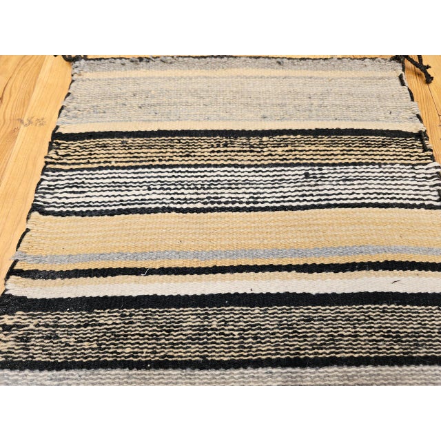 Vintage Native American Navajo Rug, Banded Stripes Pattern, Southwest Tribal Art, 2x3 For Sale - Image 14 of 15
