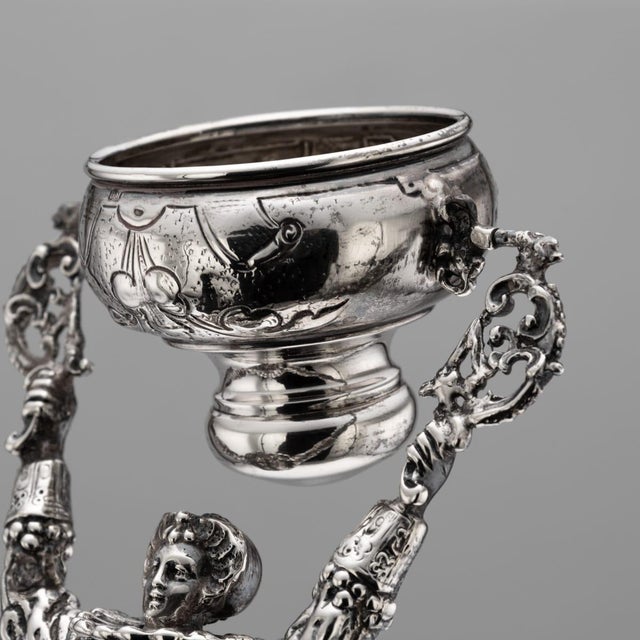 Antique Dutch Silver Wedding Wager Cup, 1911 For Sale - Image 13 of 18