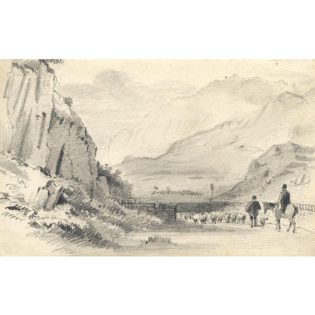 Philip Vandyke Browne, Llanberis Caernarfon, Early 19th Century, Graphite Drawing For Sale - Image 4 of 4