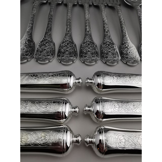 Rare 18-piece flatware set by PUIFORCAT "Soubise" pattern This pattern is one of the company's iconic designs. It is no...