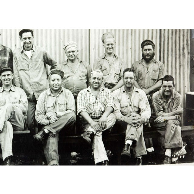 Mid-Century Modern Fabulous Vintage Mid Century Steel Mill Occupational Photograph Dated 1958 For Sale - Image 3 of 5