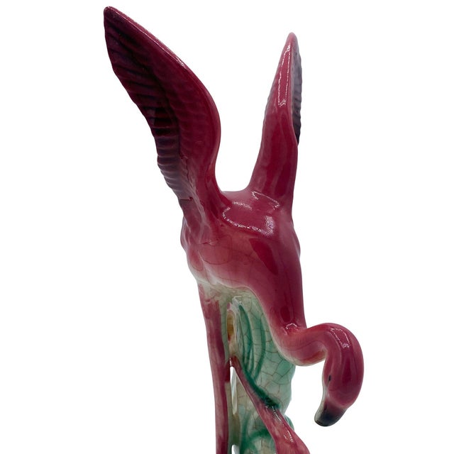 Mid-Century Ceramic Flamingo Figurine & Vase Set by Maddux & Leftons- 3 Pieces For Sale - Image 13 of 18