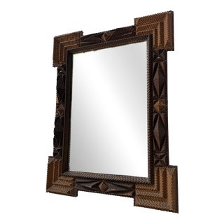 Folk Art Tramp Mirror, France, 1900s For Sale