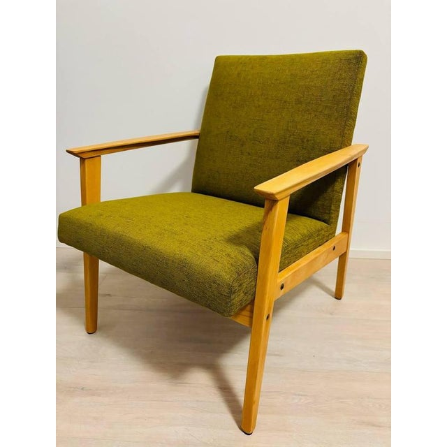 Vintage Green Armchair, Czechoslovakia, 1970s For Sale - Image 10 of 10