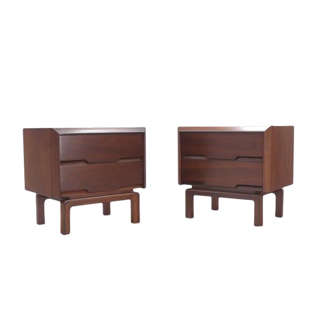 Mid Century Modern Walnut End Tables- a Pair For Sale - Image 9 of 9