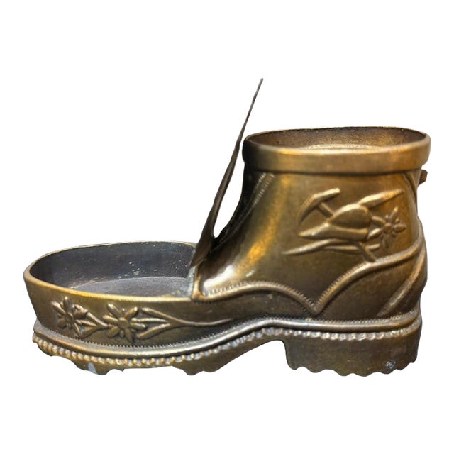 Vintage Edelweiss Hiking Boot Ashtray For Sale