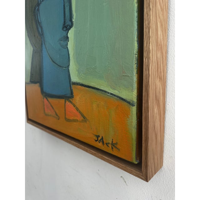 2020s "Woman in Orange", Original Painting by Rebecca Jack (Framed) For Sale - Image 5 of 6