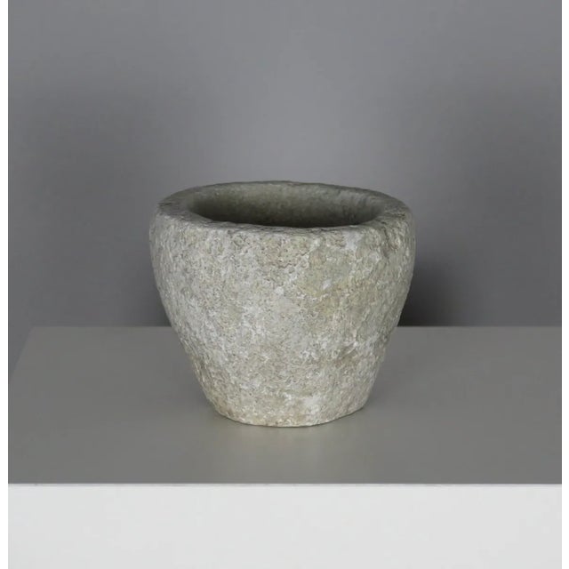 Hand-Carved Antique Stone Bowl. France, early 20th century.