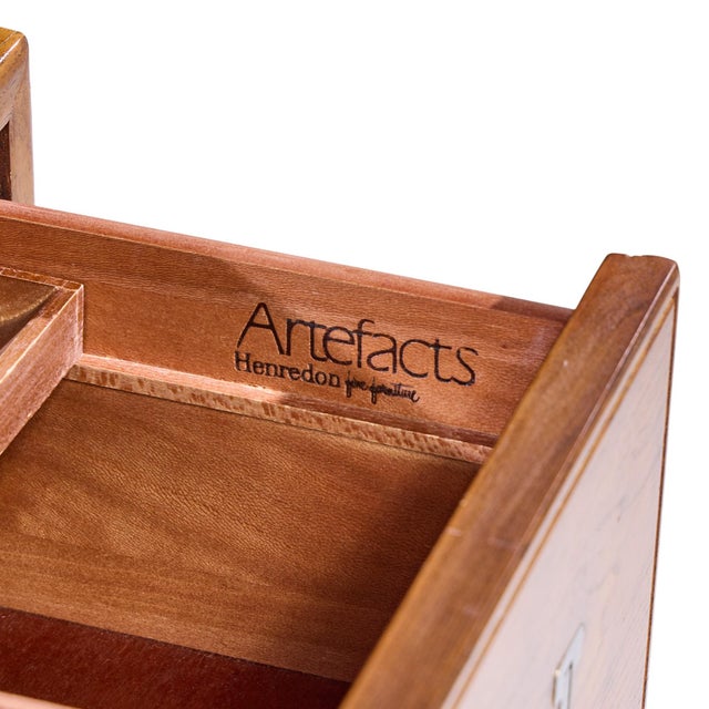 Mid 20th Century Henredon Campaign Mid Century Oak and Brass Lowboy Dresser For Sale - Image 11 of 11