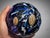 2000 - 2009 Pyromania Oregon Float Hand Blown Art Glass Orb Ball Paperweight Blue Green Purple Studio Glass Sculpture Coastal Decor Gift 4.5" For Sale - Image 5 of 9
