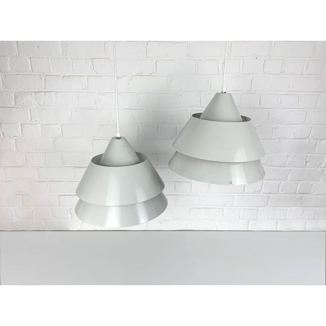 Danish Zone Pendant Lamps by Jo Hammerborg for Fog & Menup, 1960s, Set of 2 For Sale - Image 10 of 17