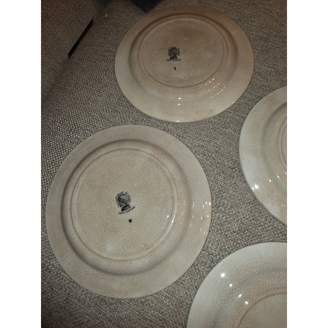 Ceramic Sarreguemines French Faience Map Plates For Sale - Image 7 of 13