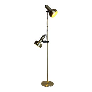 Mid 20th Century Mid-Century Modern Hamalux Gold Standing Lamp Metal For Sale