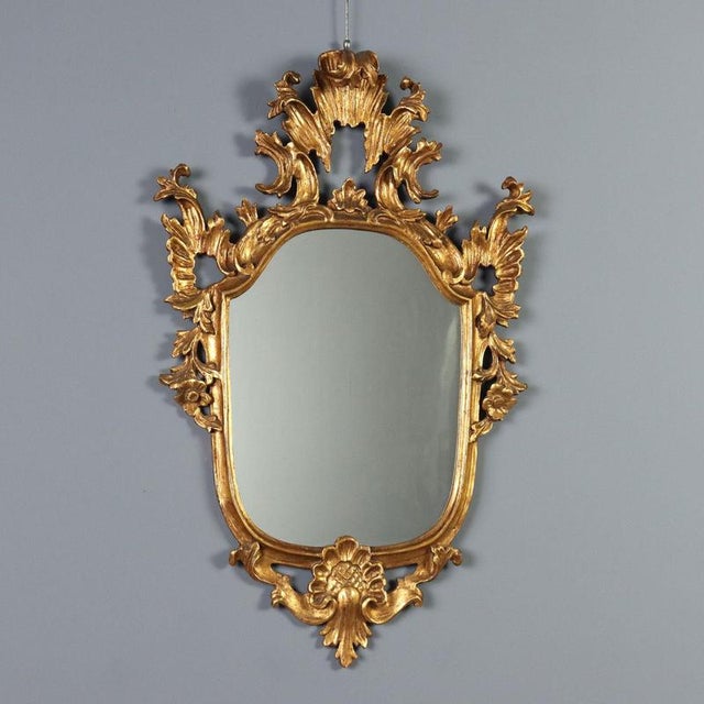 19th Century Carved and Gilded Wood Mirror, Italy For Sale - Image 9 of 9