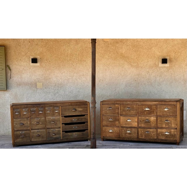 Vintage Counters in Oak, 1920s, Set of 2 For Sale - Image 12 of 12