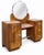 Art Deco Walnut Dressing Table Set with Marble Top and Bedside Table, 1930s, Set of 2 For Sale - Image 4 of 15