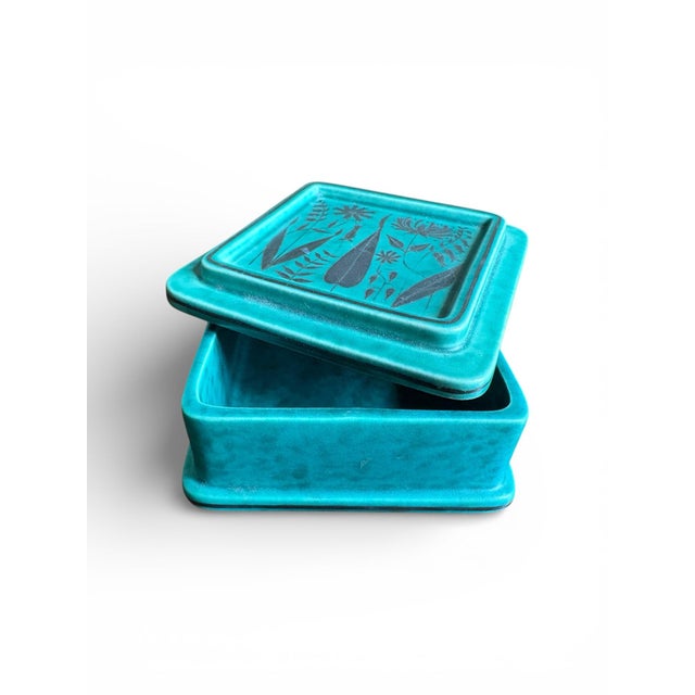 Gustavsberg 1940s Wilhelm Kåge for Gustavsberg 'Argenta' Trinket Box / Sweden For Sale - Image 4 of 6