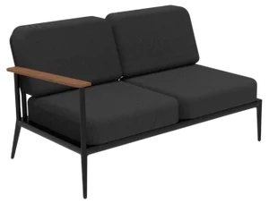 Nature Black Double Right Modular Sofa by Mowee