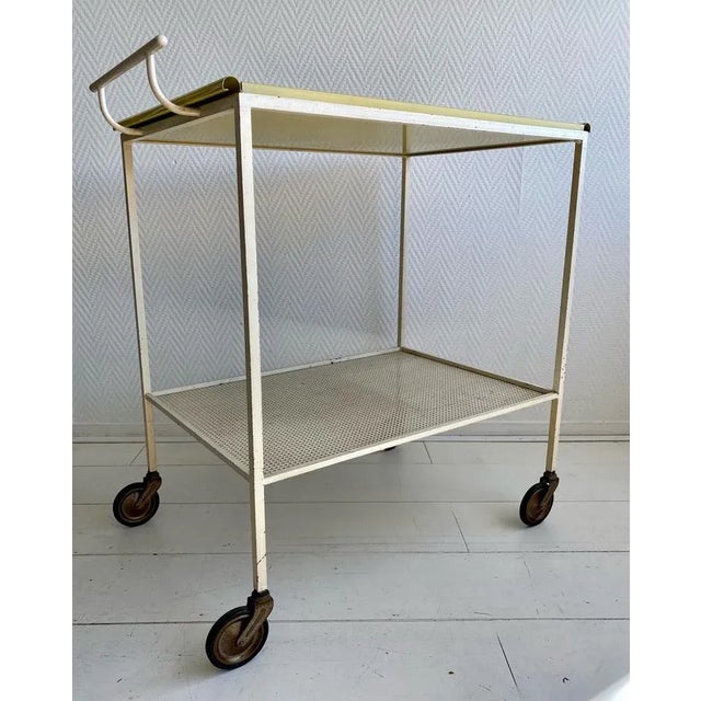 Mid-Century Modern Serving Trolley by Mathieu Matégot, 1960s For Sale - Image 10 of 18