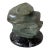 1980’s Vintage Carved Green Marble Abstract Sculpture on Black Marble Base, Unsigned For Sale