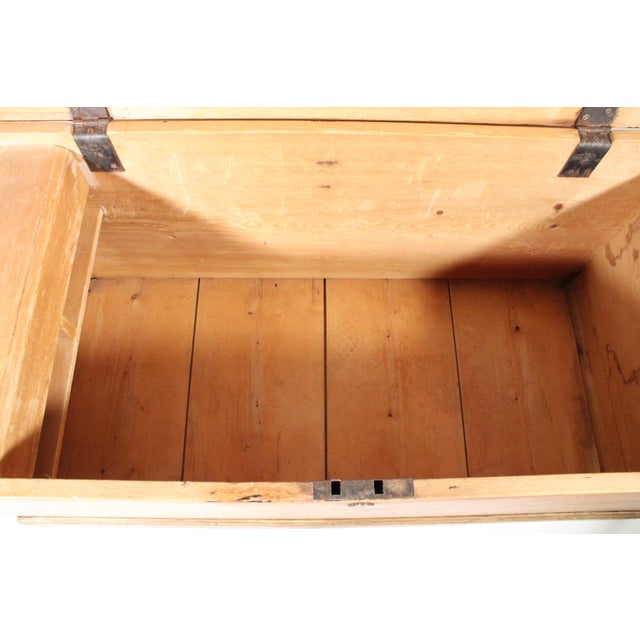 Antique Pine Trunk For Sale - Image 13 of 15