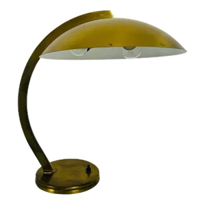 Hillebrand Midcentury Full Brass Table Lamp, 1960s, Germany