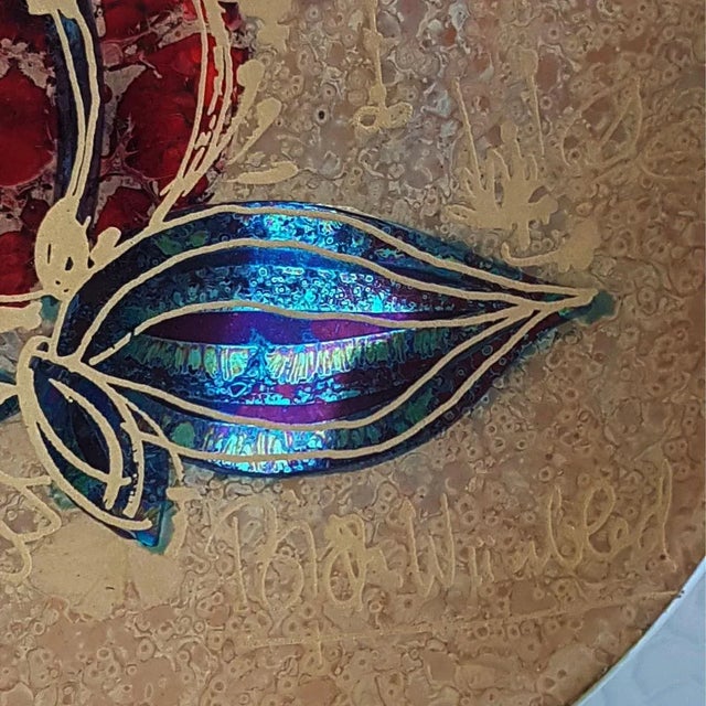 Hand Painted Gilded Platter by Bjorn Wiinblad, 1960s, Set of 2 For Sale - Image 6 of 17