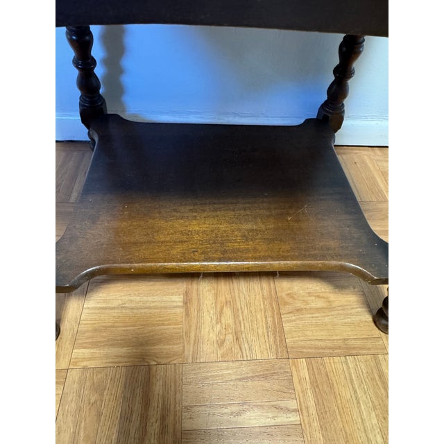 1920s Antique 1920s–30s California Spanish Colonial Revival Tile-Top Side Table | Mission Style Bobbin Legs | Arts & Crafts For Sale - Image 5 of 10