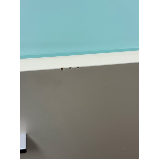 Italian Alivar Italian White Glass Sideboard For Sale - Image 3 of 12