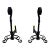 Mid 20th Century Hand Forged Wrought Iron Andirons ~ a Pair For Sale