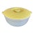 Art Deco Hall Ge Refrigerator Ware 2 Quart Yellow and Gray Covered Casserole Dish For Sale