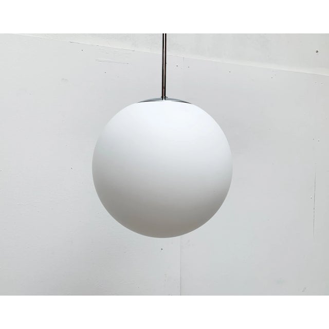 Vintage German Space Age Glass Ball Pendant Lamp from Limburg For Sale - Image 12 of 18