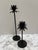 Vintage Black Metal Pine Tree Candleholders, Set of Two For Sale In Sacramento - Image 6 of 8