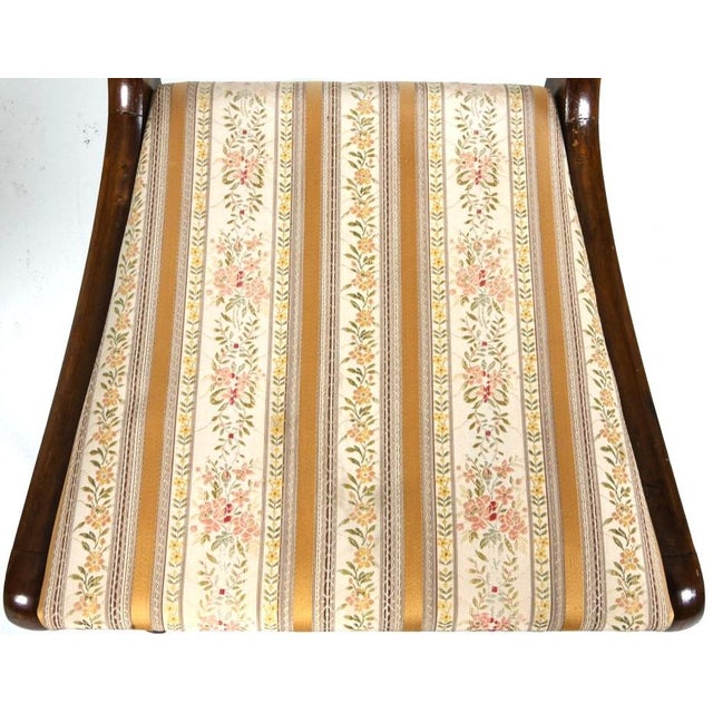 Set 8 Fine Regency Dining Chairs W Brass Inlay & Saber Front Legs For Sale - Image 9 of 11