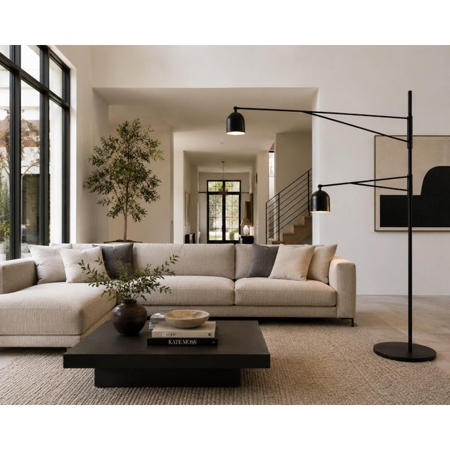 Modern Anatomy Design for Karakter “Awkward” Double-Arm Black Metal Floor Lamp For Sale - Image 3 of 4