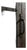 Hand-Forged Wrought Iron Door Pull Handle (Gold Patina) Deep Curved Barn Hardware For Sale
