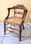 Antique 1800s Wood Chairs Pair Carved Back Recaned Seats Refinished For Sale - Image 11 of 13