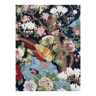 Gp & J Baker "Rockbird" Signature Linen Fabric - 6 7/8 Yards For Sale