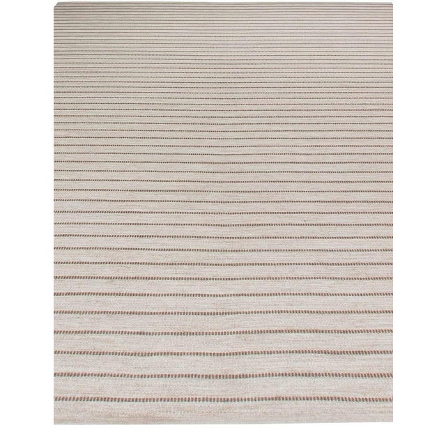 Early 21st Century Modern Striped Flat-Weave Wool Rug by Doris Leslie Blau For Sale - Image 5 of 8