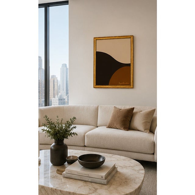 Textile Quiet Terrain Modern Painting, Framed by Bryan Boomershine For Sale - Image 7 of 10