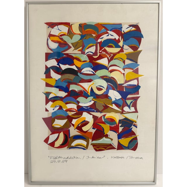 Helmut Dittmann, Surface Addition / Interior, Collage on Paper, 1989 For Sale - Image 6 of 6