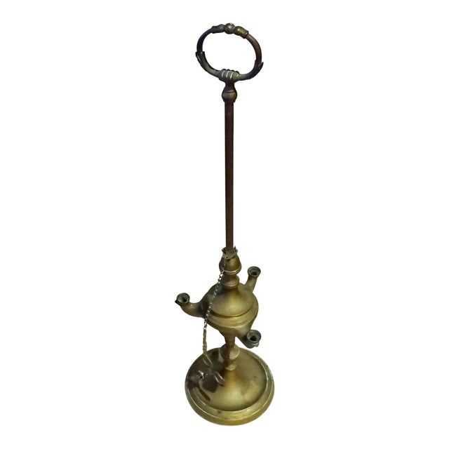 Antique Brass Whale Oil Lamp Chairish