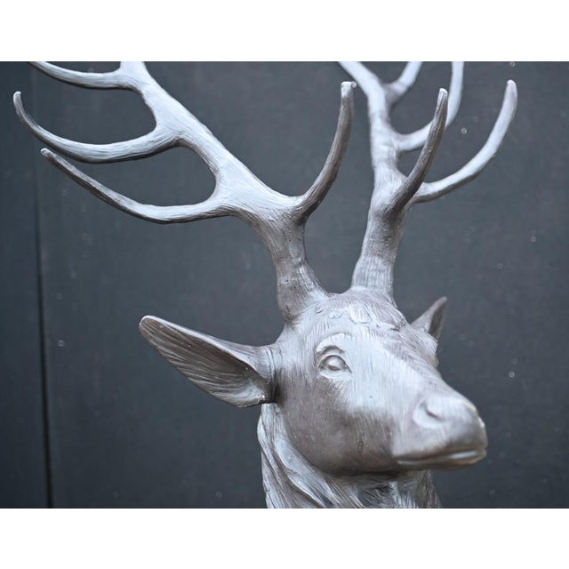 Lifesize Scottish Highlands Bronze Elk, Set of 2 For Sale - Image 11 of 18
