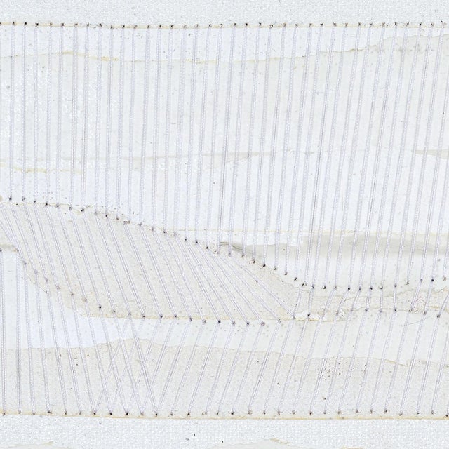 Abstract Lingering Mind, Acrylic and Thread on Canvas by Aislinn Janek For Sale - Image 3 of 3