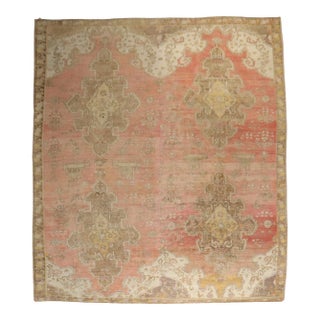 Zabihi Collection Large Scale Pink Turkish Kars Oversize Rug For Sale