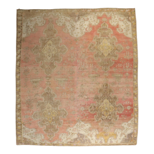 Zabihi Collection Large Scale Pink Turkish Kars Oversize Rug
