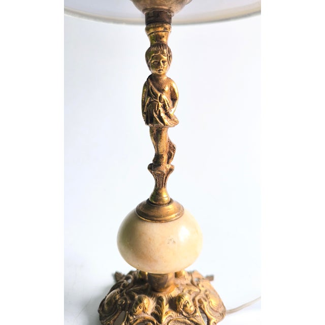 Neoclassical 1940s Italian Neoclassical-Style Bronze Lamp (Circa 1920–1950) For Sale - Image 3 of 15