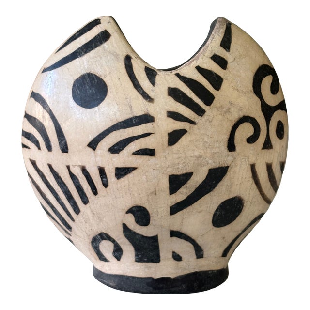 Contemporary Organic Modern Sculptural Tribal Pottery Vase / Vessel For Sale
