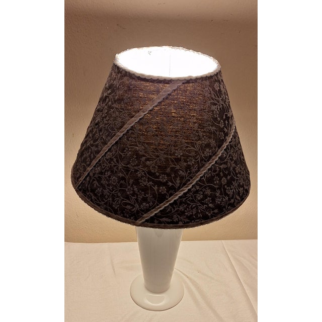 1980s Vintage Table Lamp with White Ceramic Base, 1980s For Sale - Image 5 of 7